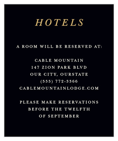 Ornate Love Accommodation Cards