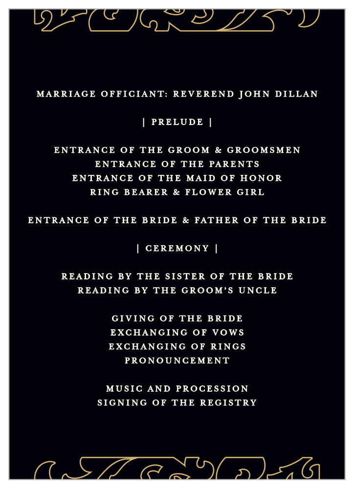 Ornate Love Wedding Programs