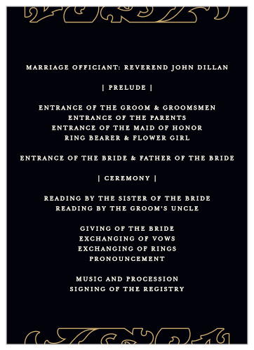 Ornate Love Wedding Programs