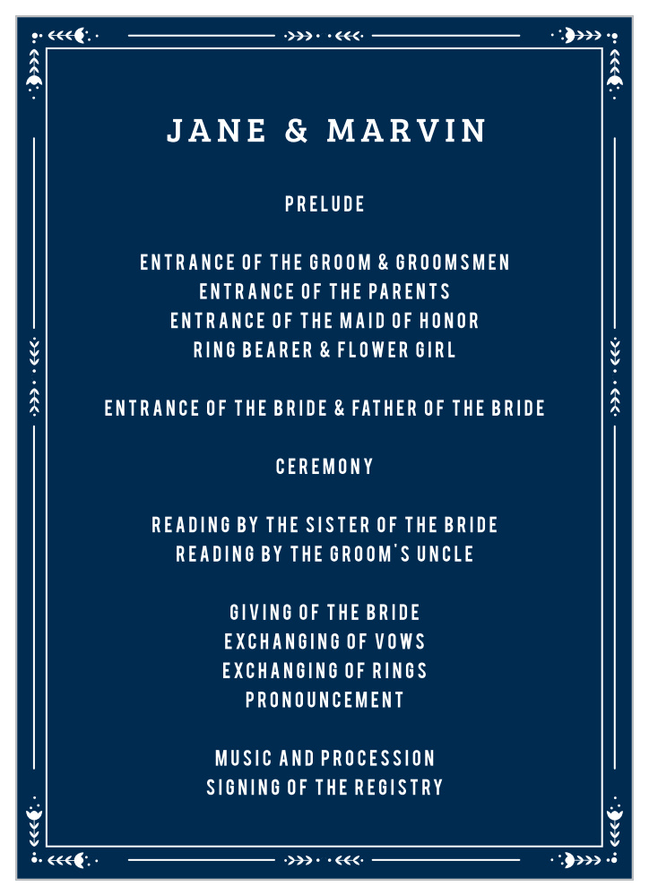 Home Heart Wedding Programs