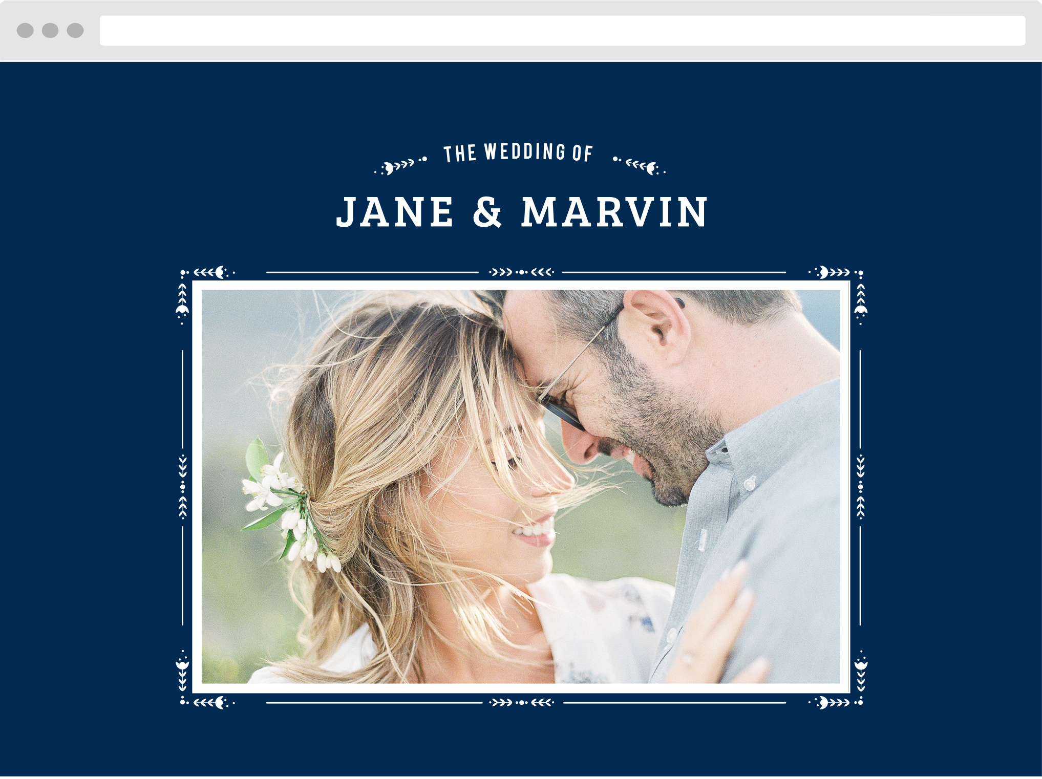 Home Heart Wedding Website