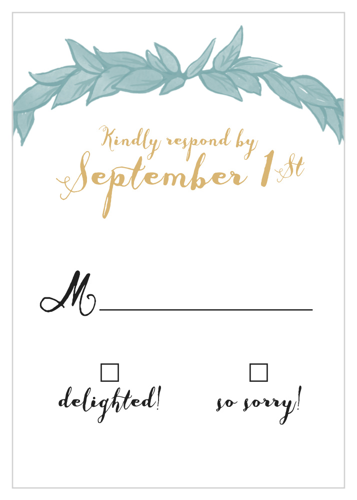 Leafy Love Foil Response Cards