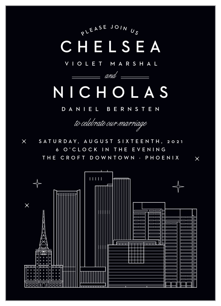 Phoenix Skyline Wedding Invitations