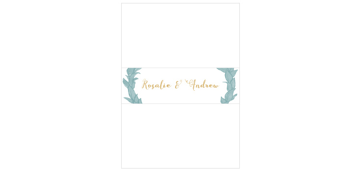 Leafy Love Foil Wedding Belly Bands