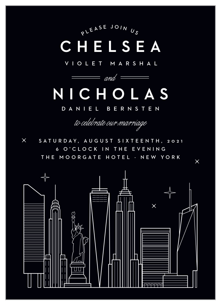NYC Skyline Wedding Invitations