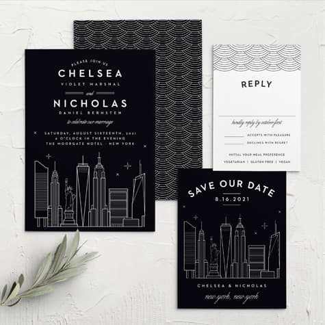NYC Skyline Wedding Invitations
