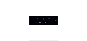 Wrap your invitations in our star-spotted NYC Skyline Wedding Belly Bands for a breathtaking finishing touch. 