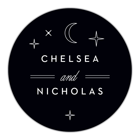 NYC Skyline Wedding Stickers