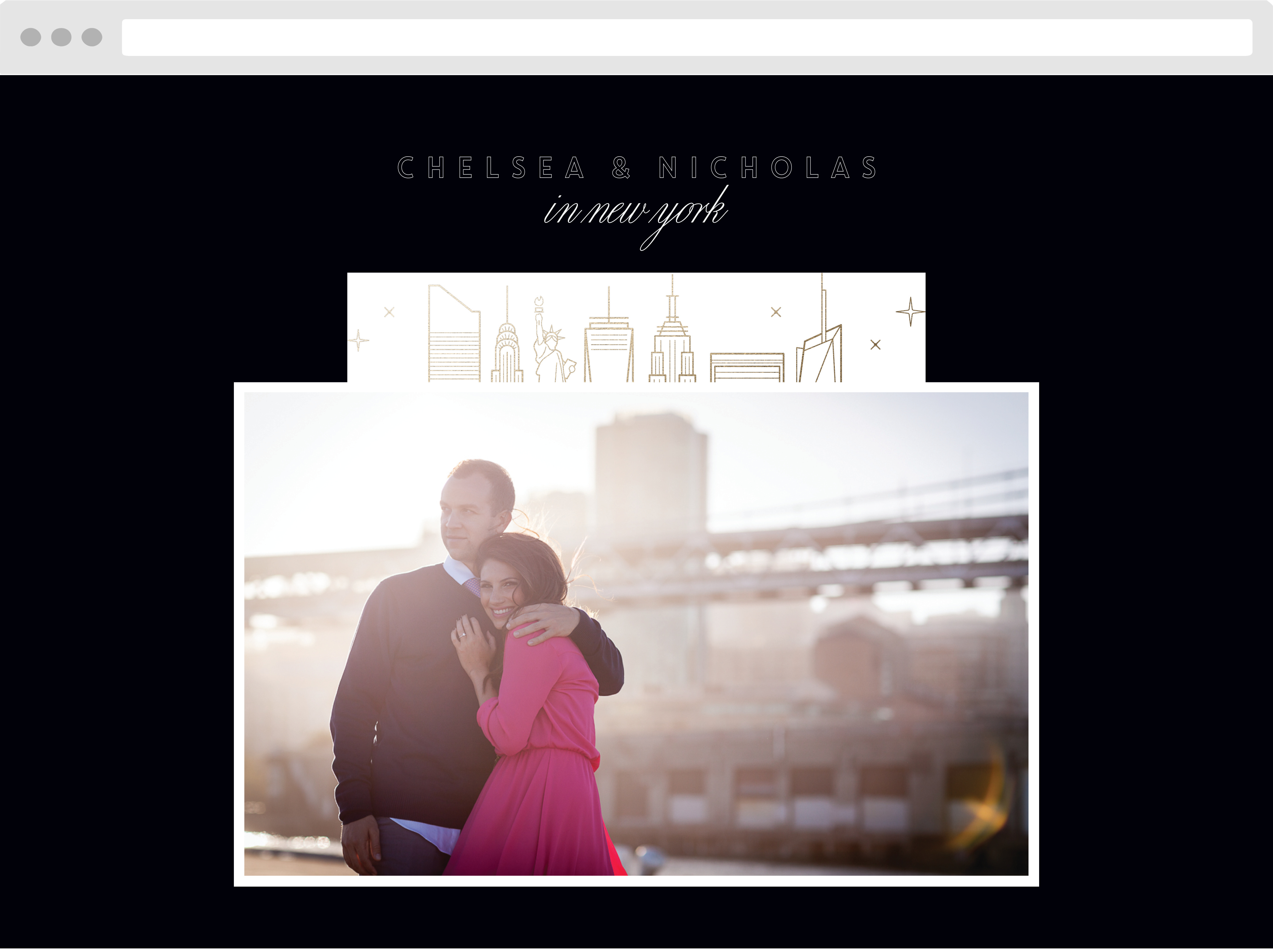 NYC Skyline Wedding Website