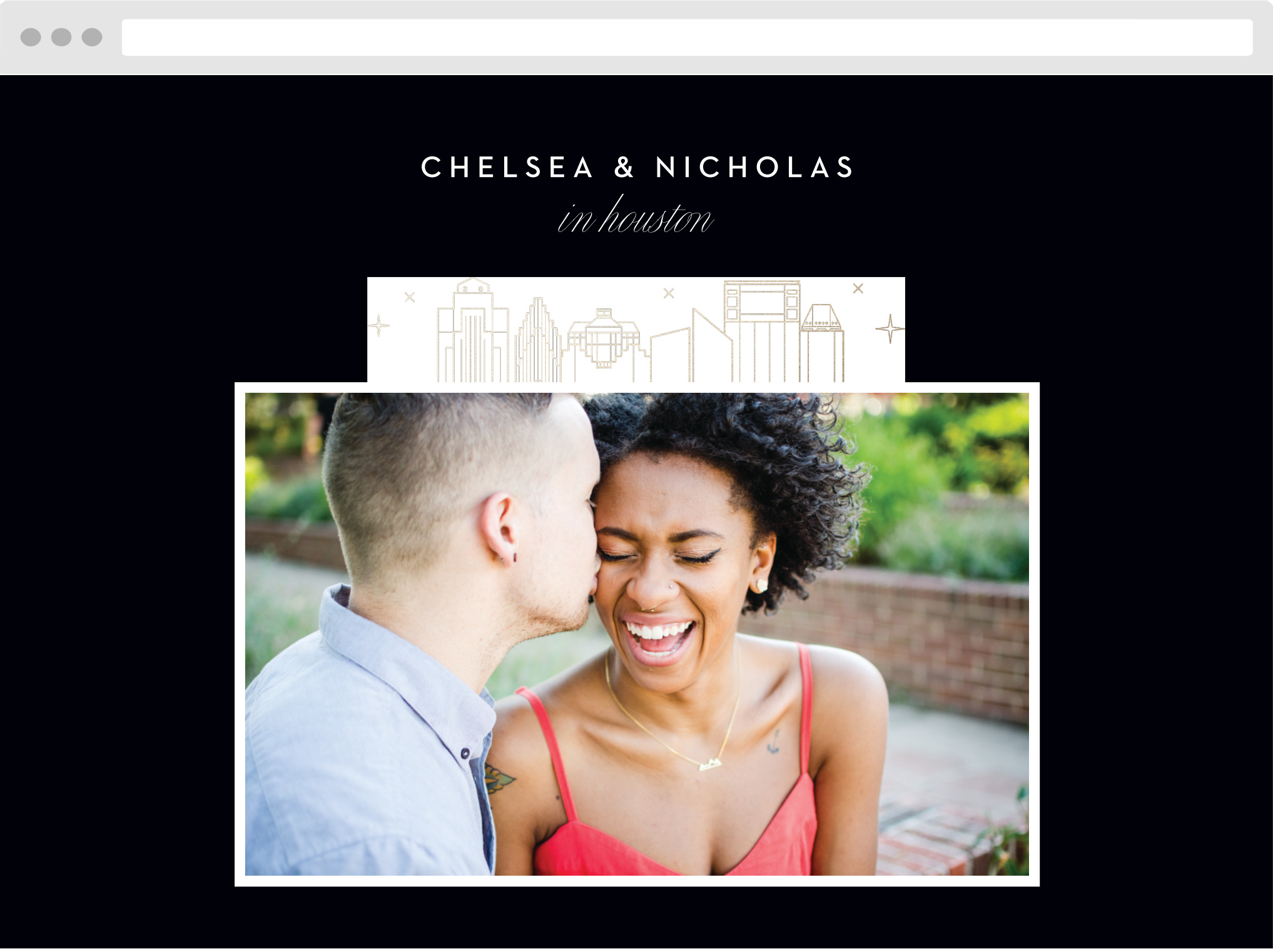 Houston Skyline Wedding Website