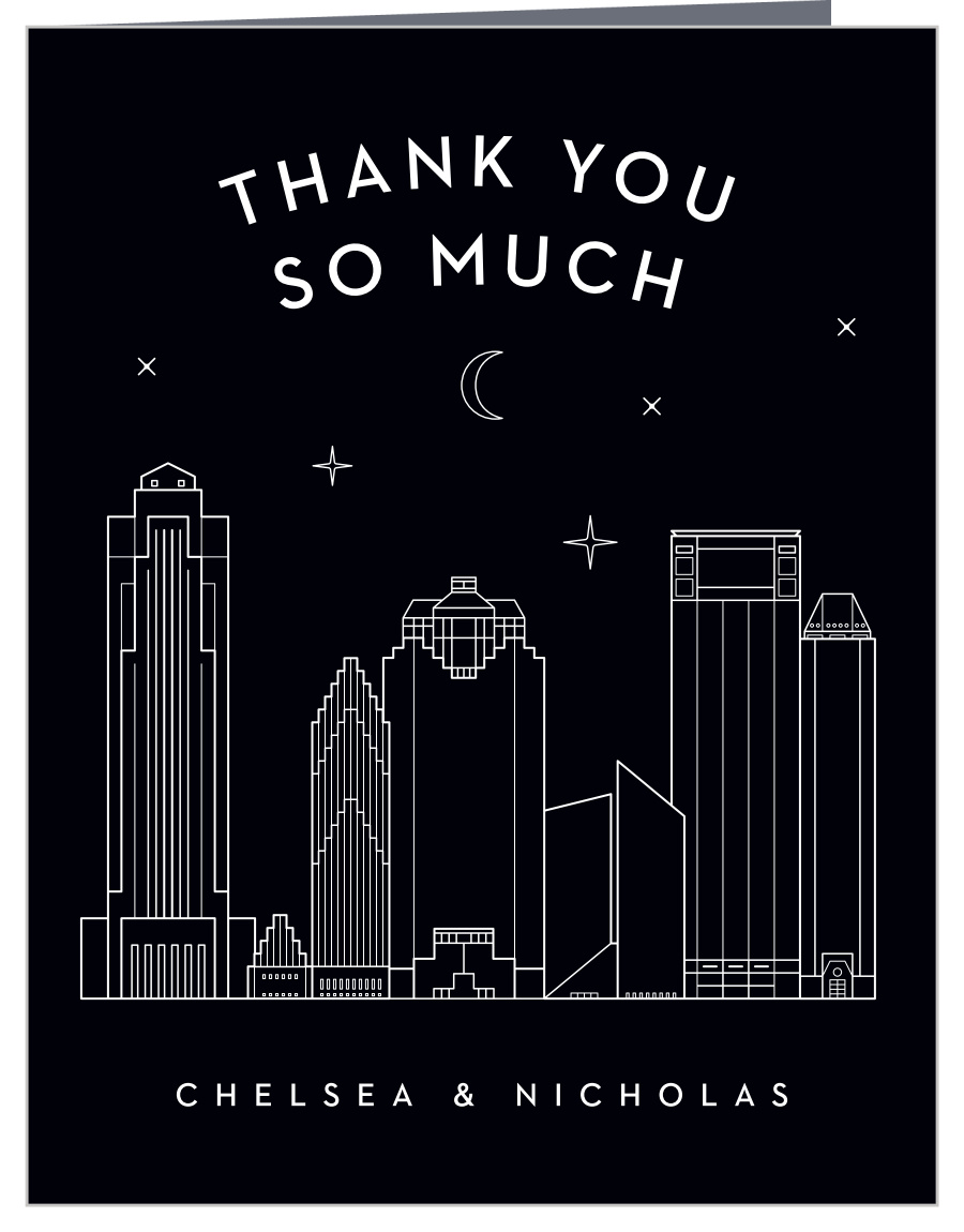 Houston Skyline Wedding Thank You Cards