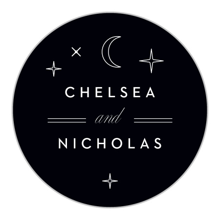 Houston Skyline Wedding Stickers