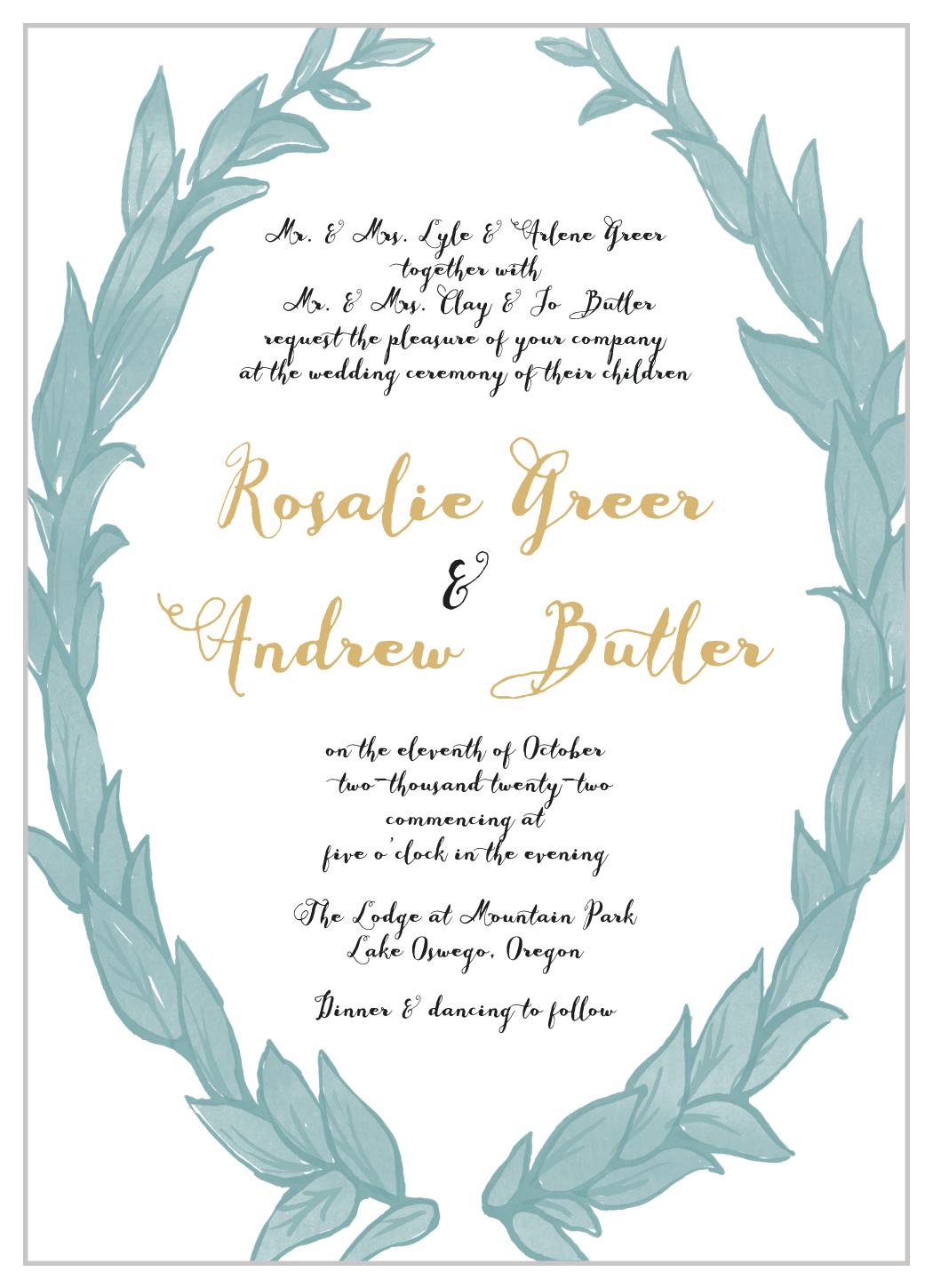 Leafy Love Wedding Invitations