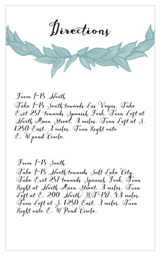 Leafy Love Direction Cards