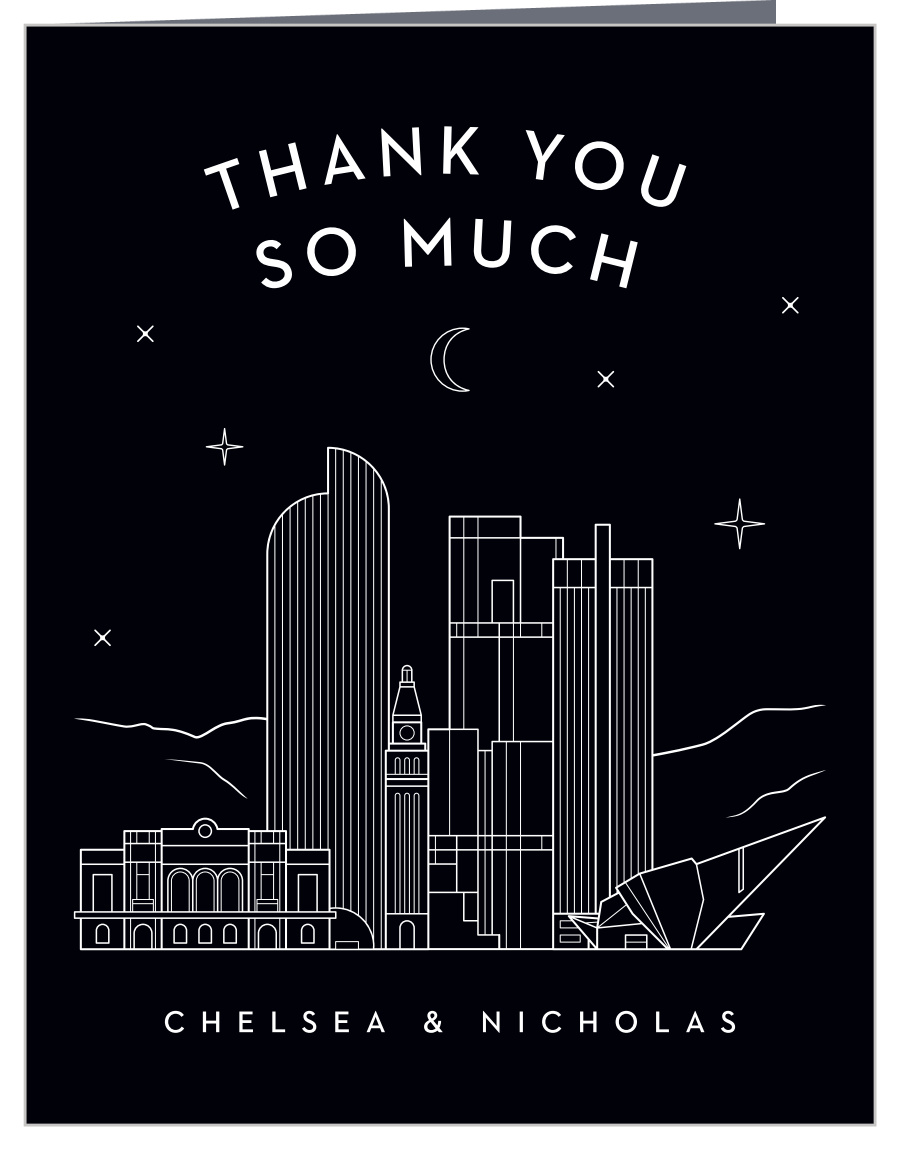 Denver Skyline Wedding Thank You Cards