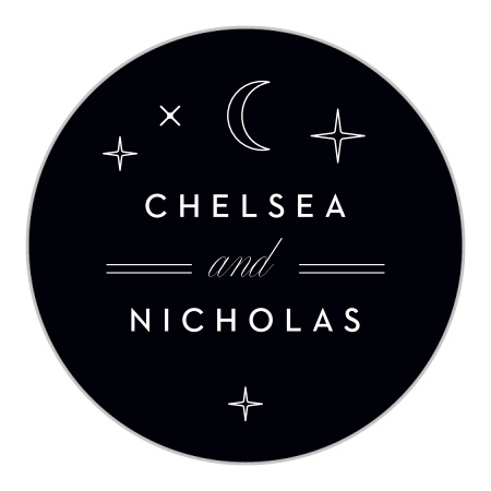 Denver Skyline Wedding Stickers
