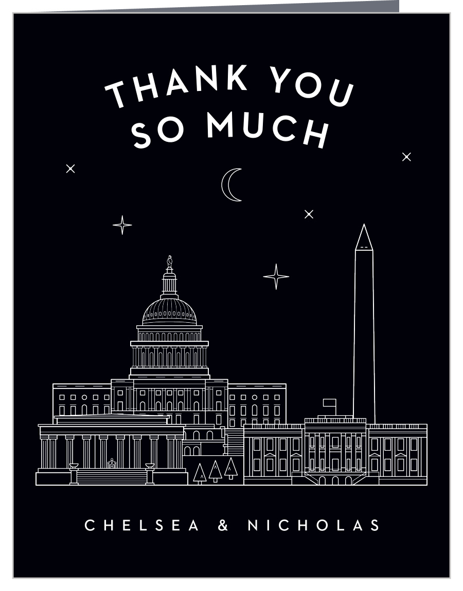 Washington D.C. Skyline Wedding Thank You Cards