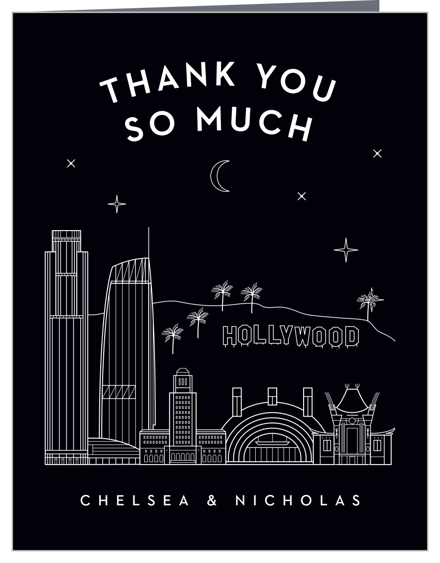Los Angeles Skyline Wedding Thank You Cards