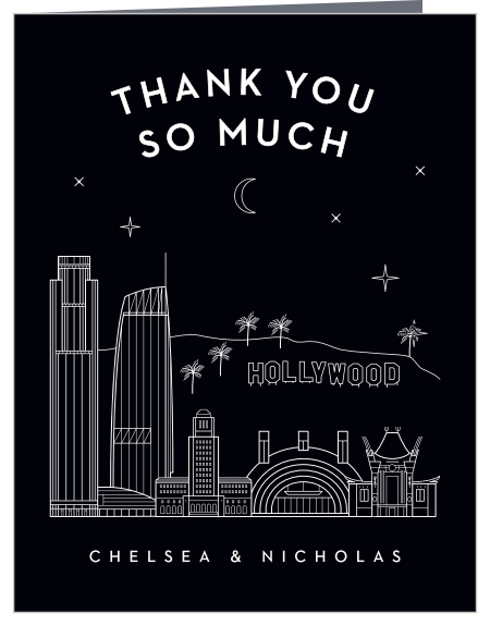 Los Angeles Skyline Wedding Thank You Cards