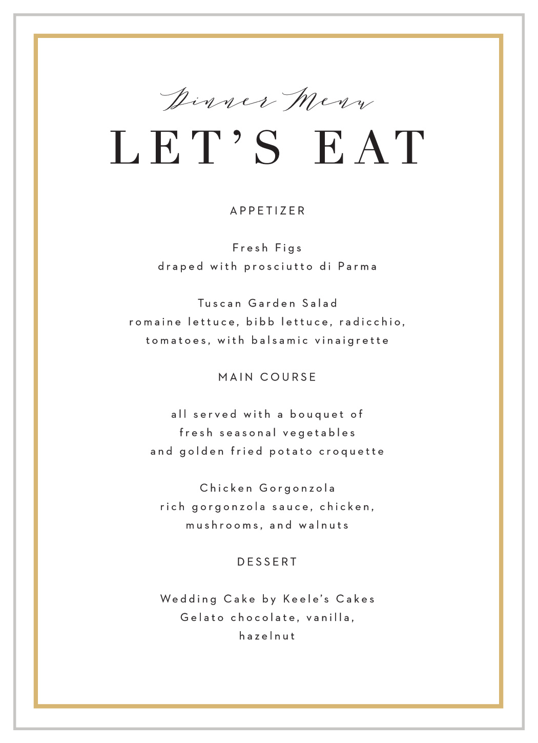 Opaque Photo Flair Wedding Menus