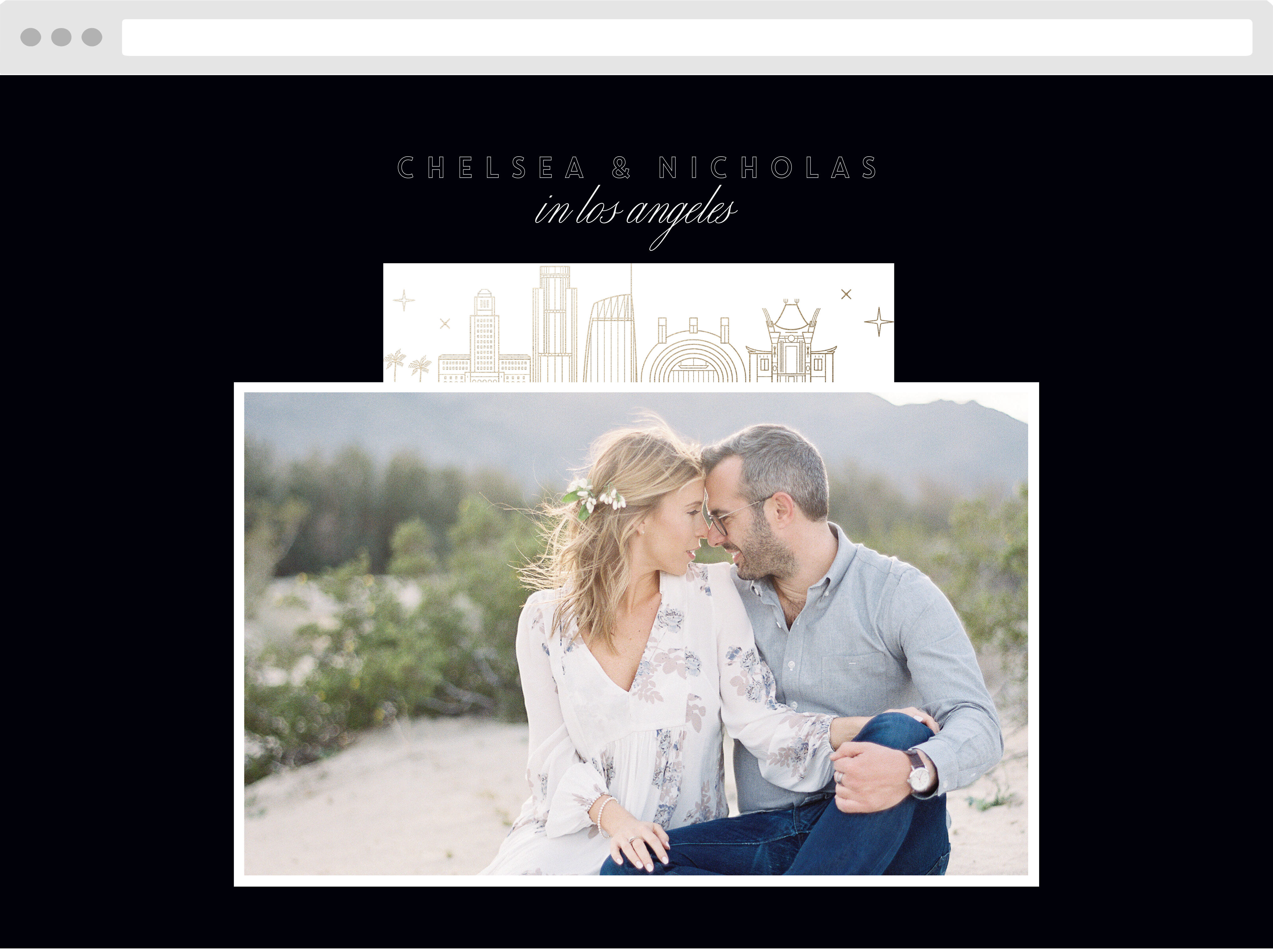 Los Angeles Skyline Wedding Website