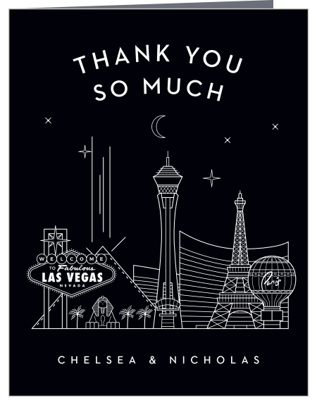 Las Vegas Skyline Wedding Thank You Cards