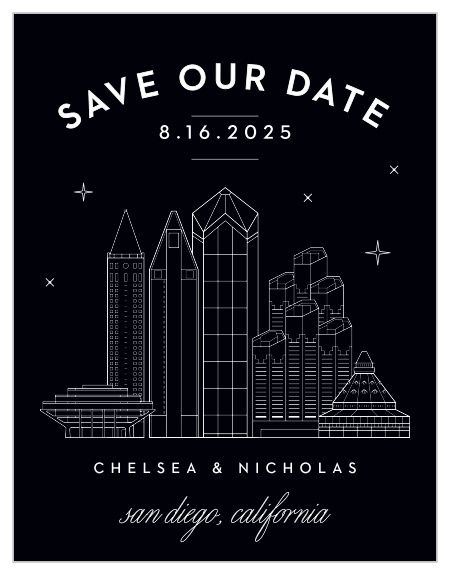Ensure that your family and friends mark their calendar for the days of your wedding with our stunningly designed San Diego Save-the-Date Magnets. 
