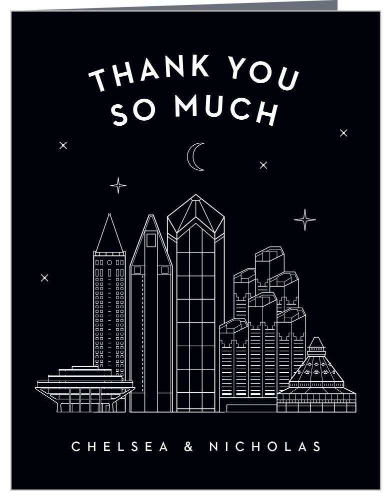 San Diego Skyline Wedding Thank You Cards