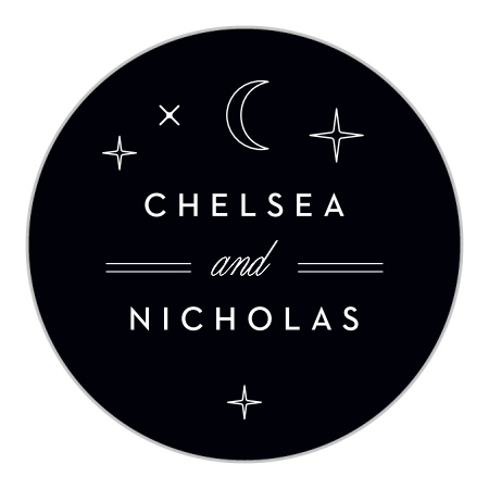 Chicago Skyline Wedding Stickers