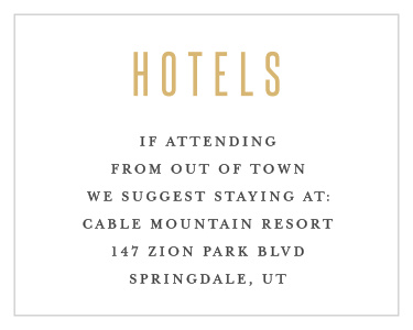 B'nai Blessing Bar Mitzvah Lodging Cards