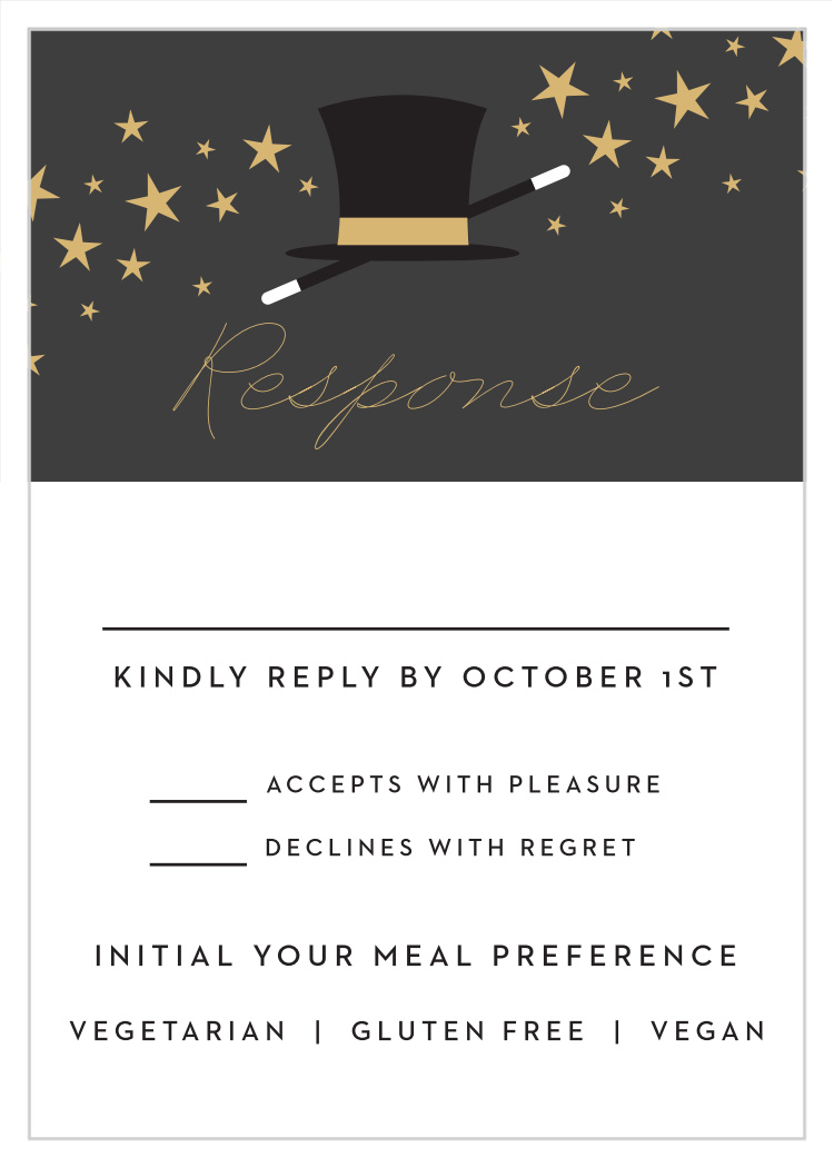 Magical Magician Bar Mitzvah Response Cards