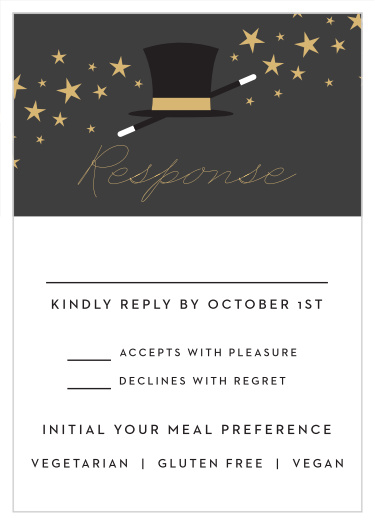 Magical Magician Bar Mitzvah Response Cards