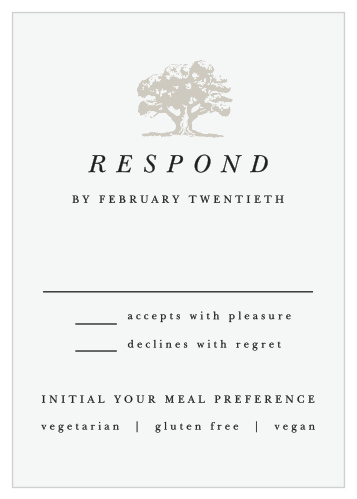 Majestic Tree Response Cards