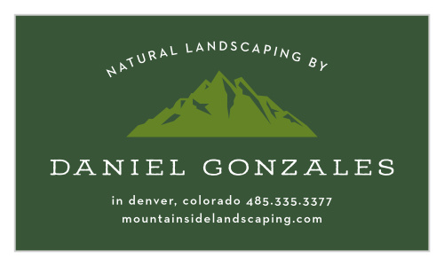 Our Mountain Logo Business Cards are perfect any landscaping company. 