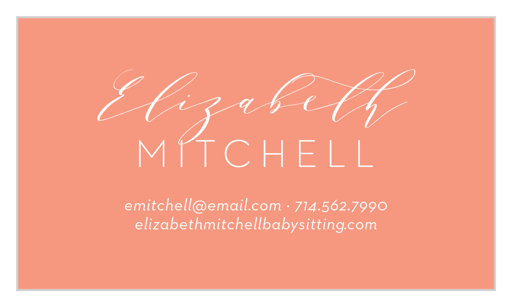 Babysitter Paint Business Cards