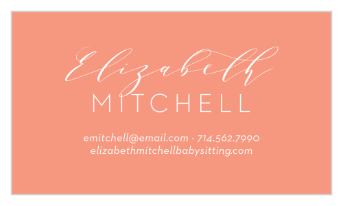 Our Babysitter paint Business Cards is a great way to promote your nannying or babysitting business.