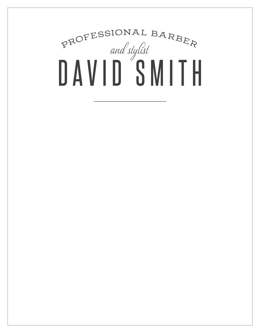 Retro Barber Business Stationery