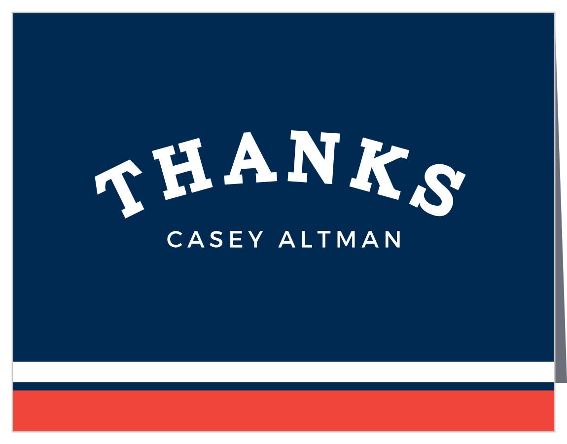 Sports Jersey Bar Mitzvah Thank You Cards