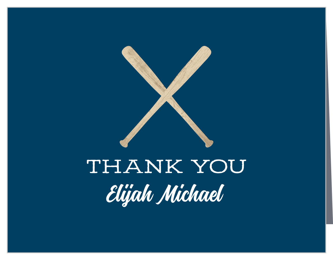 Batter Up Bar Mitzvah Thank You Cards