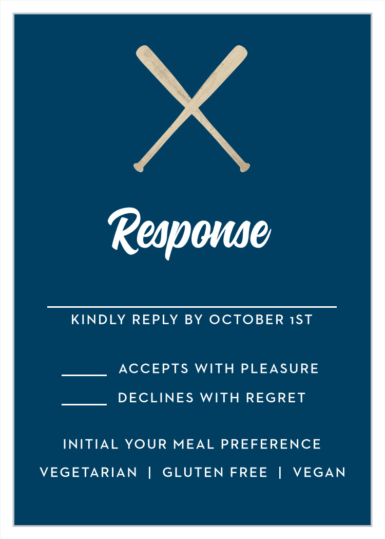 Batter Up Bar Mitzvah Response Cards