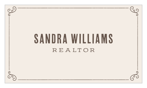 Our Welcome Home Business Cards feature a creative but traditional design!  