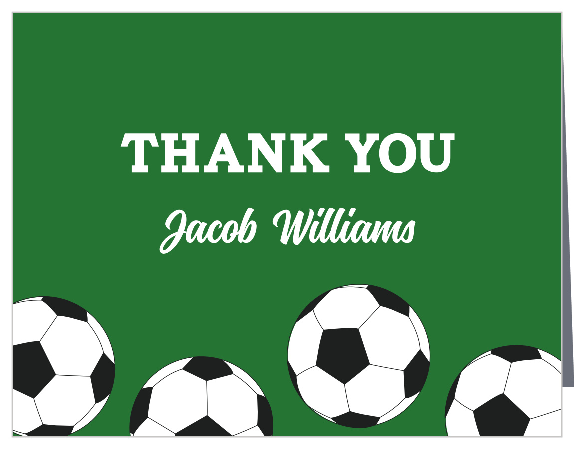 Soccer Stacks Bar Mitzvah Thank You Cards