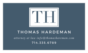 Monogram Attorney Business Cards