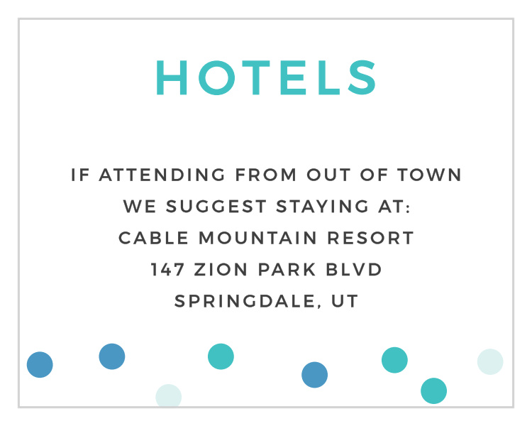 Fiesta Banner Bar Mitzvah Lodging Cards