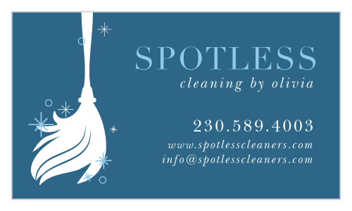 Spotless Cleaners Business Cards