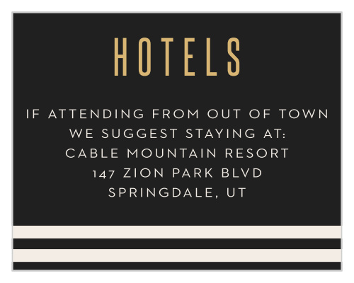 Movie Ticket Bar Mitzvah Lodging Cards