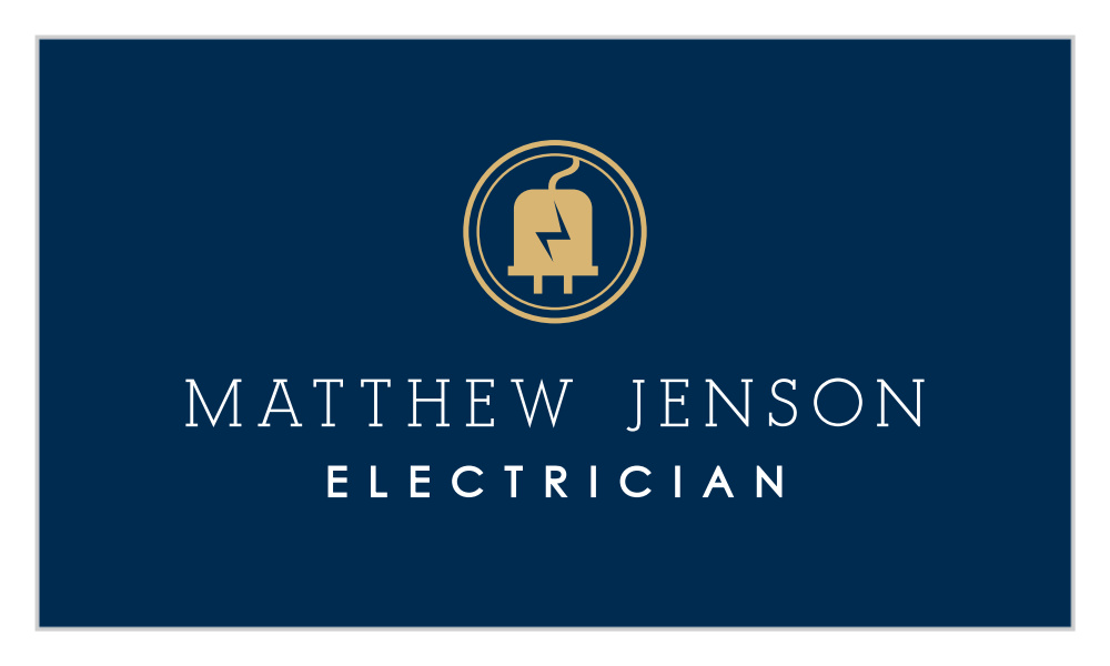 Electricity Bolt Business Cards