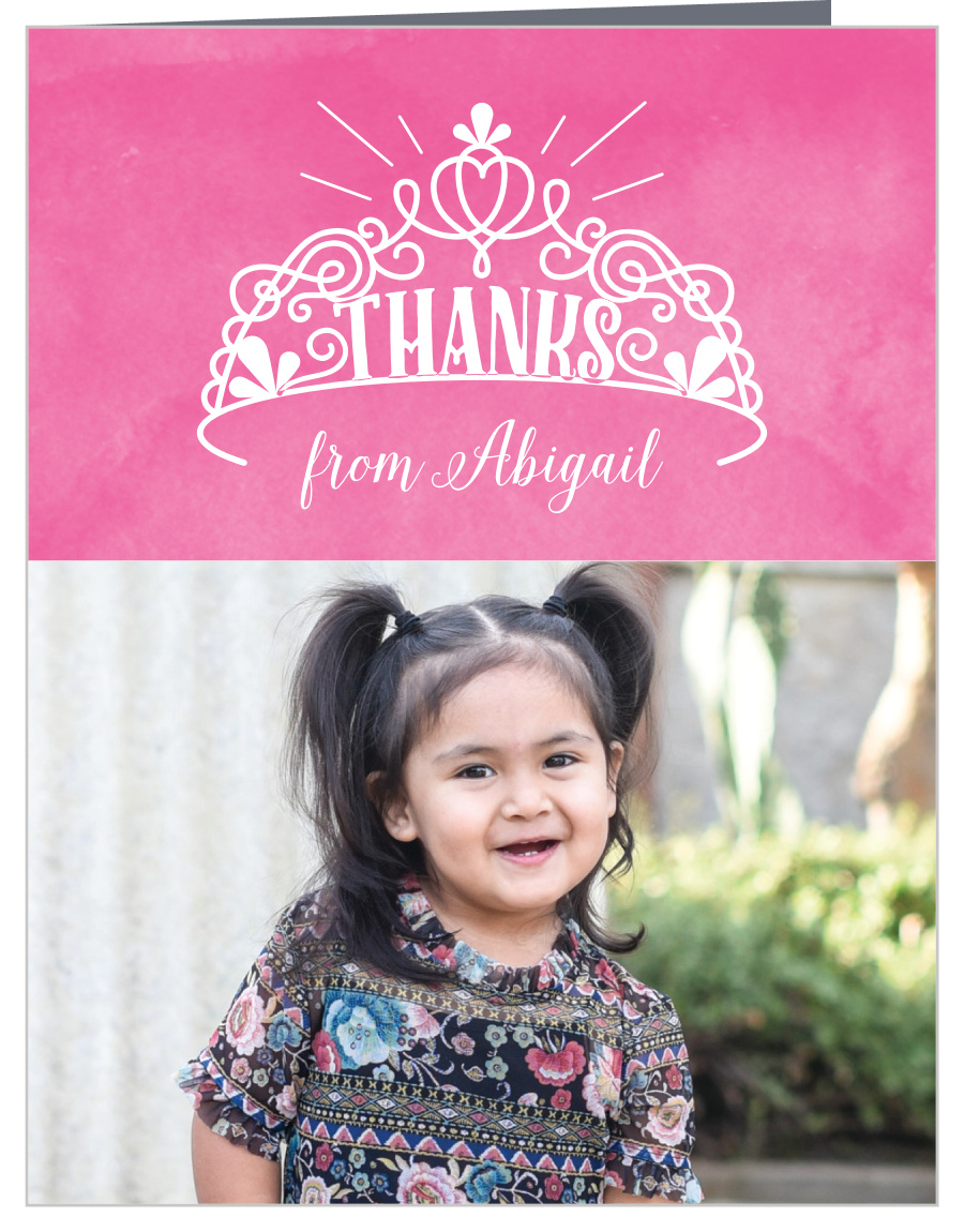 Princess Crown Graduation Thank You Cards