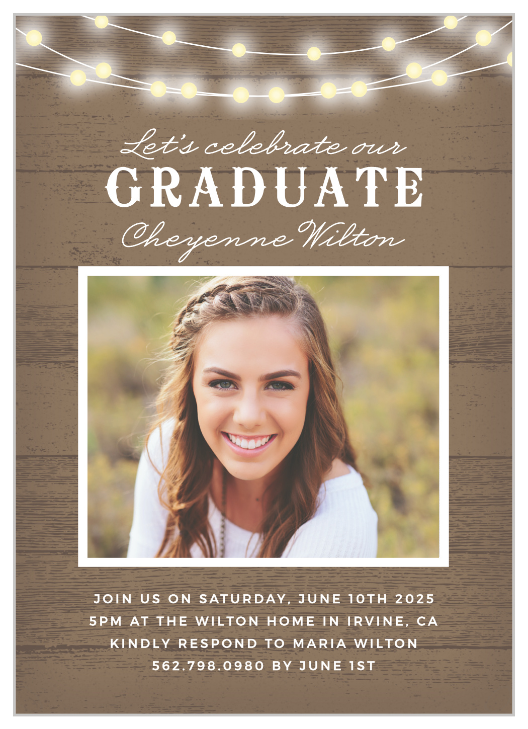 Country Lights Graduation Invitations