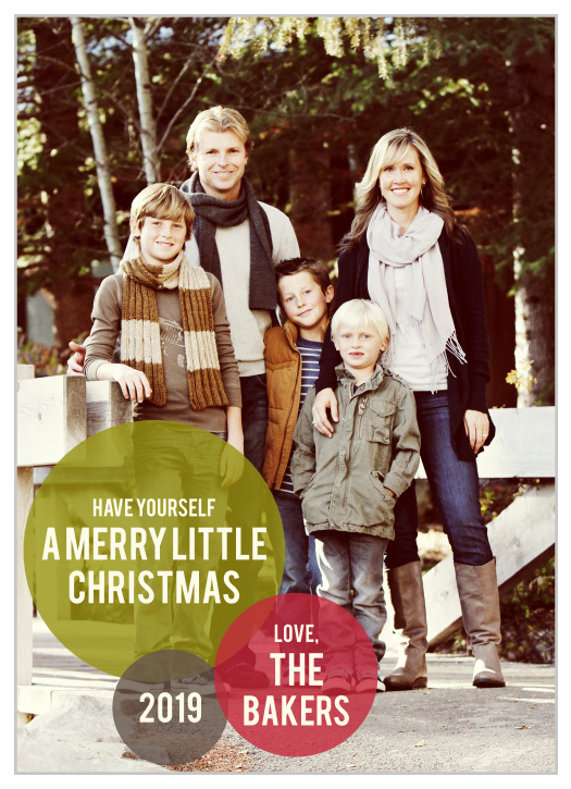 Simply perfect is an accurate way to describe the Circles Tall Christmas Cards.